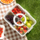 4-Compartment Plastic Tupperware